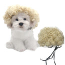 Peruca para animais de estimação, peruca para cães, cabelo encaracolado, cabelo liso, peruca de gato