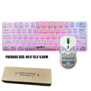 Teclado de membrana de jogo de 61 teclas luzes RGB teclado com fio