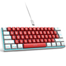 Teclado de membrana de jogo de 61 teclas luzes RGB teclado com fio