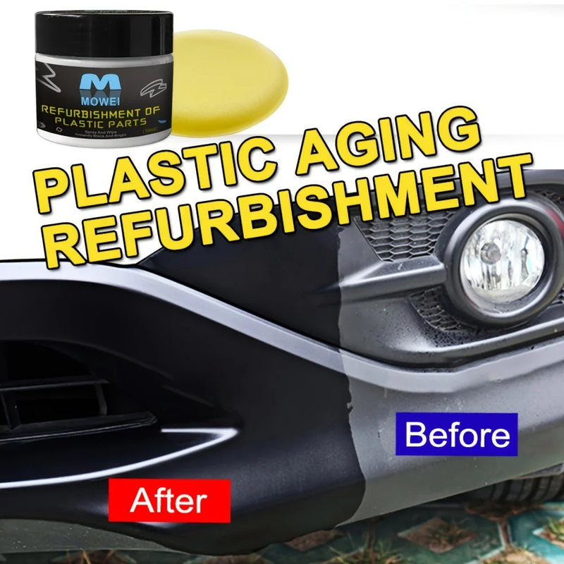 Restaurador de plástico para carro, produtos de limpeza de carro com brilho preto, restauração de couro plástico, polimento automático e reparo, renovador de revestimento