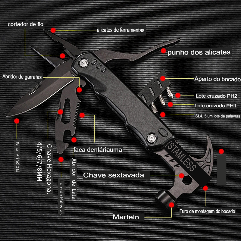 Martelo multifuncional ao ar livre - STANLESS