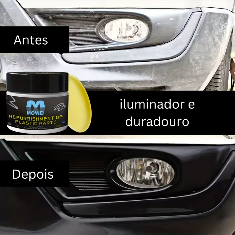Restaurador de plástico para carro, produtos de limpeza de carro com brilho preto, restauração de couro plástico, polimento automático e reparo, renovador de revestimento
